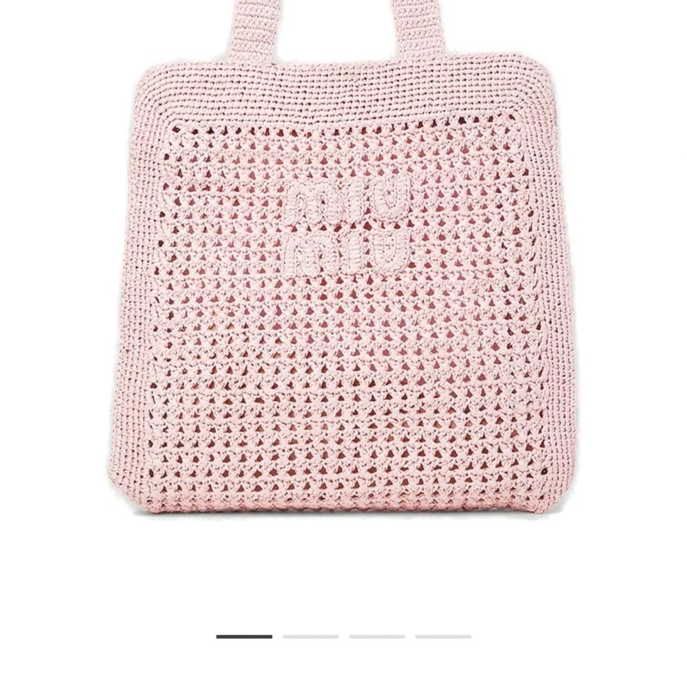 Miu Miu Soft Pink Knit Tote